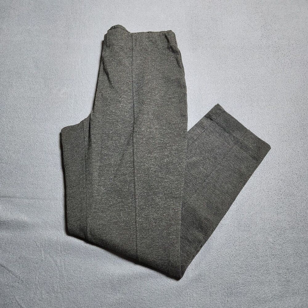J. Jill Women M Dark Gray Mid Rise Ponte Slim Leg Pull On Pants